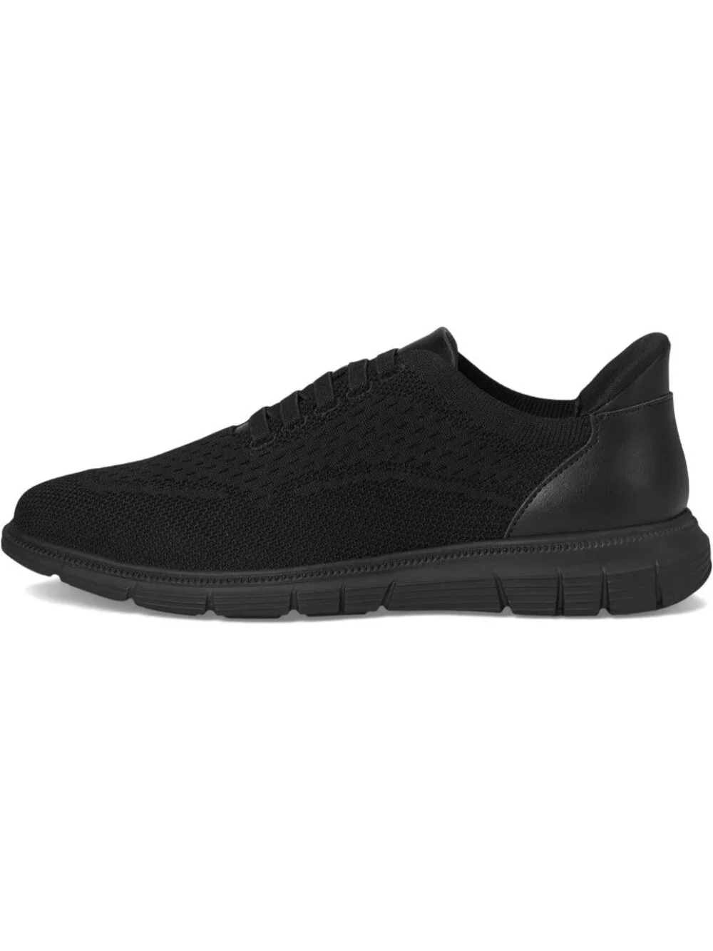 Marc Joseph Men's Black Leather Slip On Round Toe Solid Comforts Oxfords Shoes